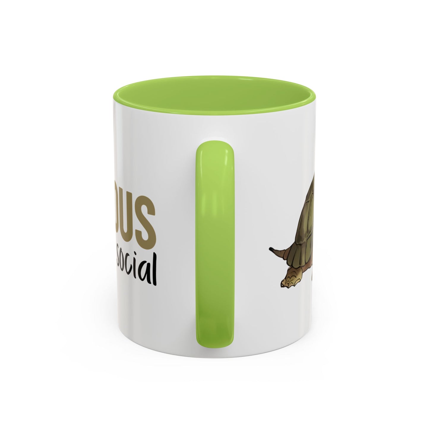 Cautious but Social Turtle Mug | Funny & Cute Coffee Cup for Shy Souls & Animal Lovers