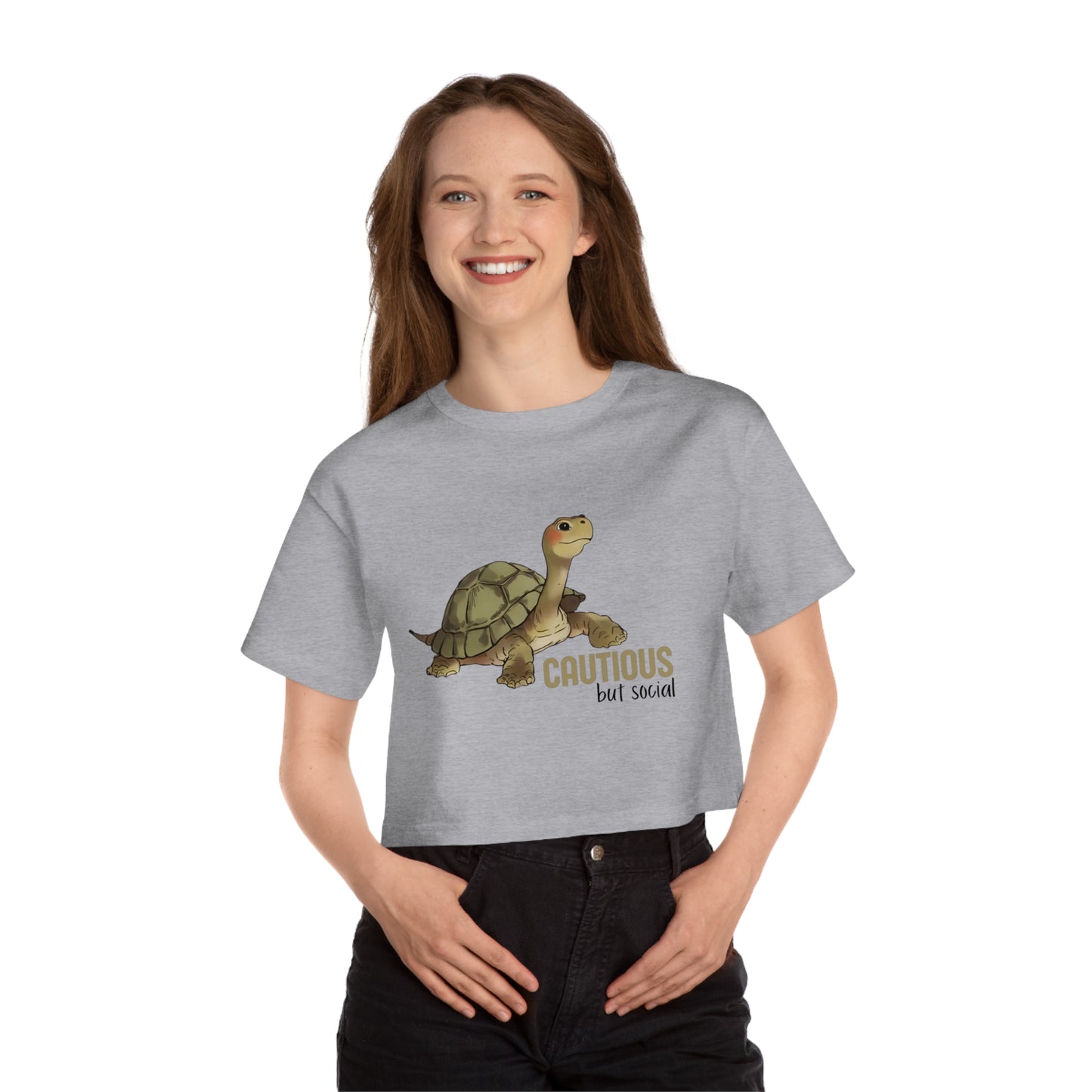“Cautious but Social” Turtle Tee — Relaxed Fit, Everyday Comfort