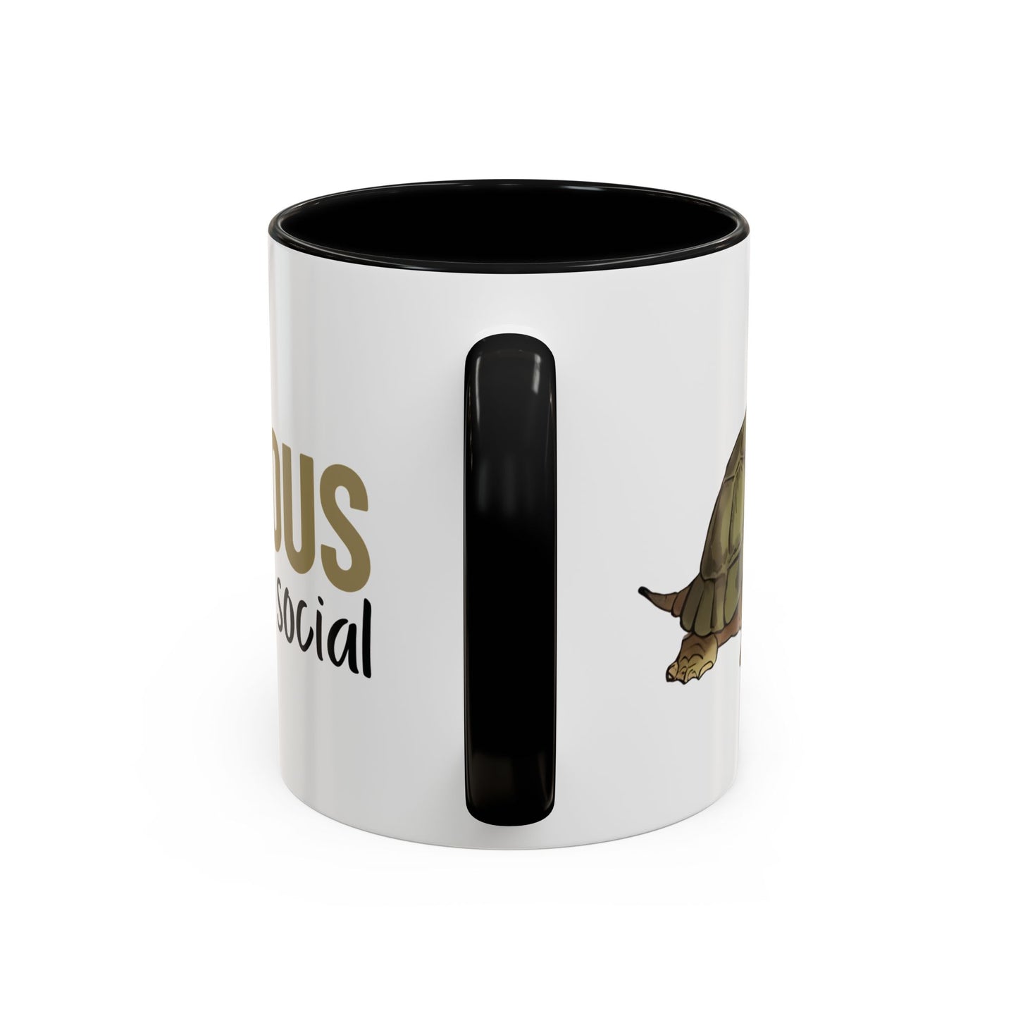 Cautious but Social Turtle Mug | Funny & Cute Coffee Cup for Shy Souls & Animal Lovers