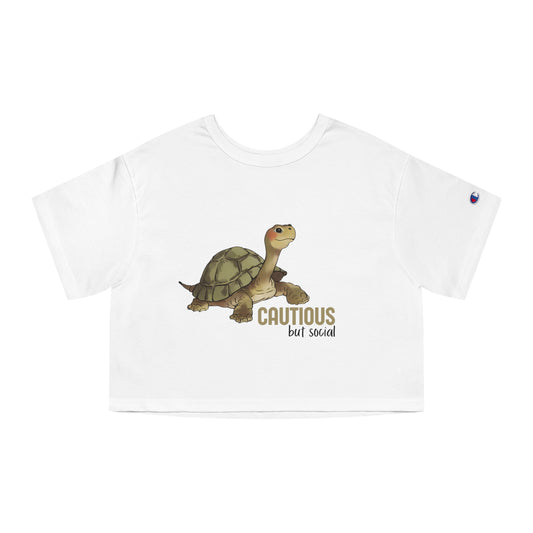 “Cautious but Social” Turtle Tee — Relaxed Fit, Everyday Comfort