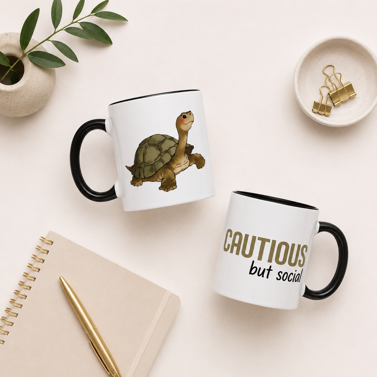 Cautious but Social Turtle Mug