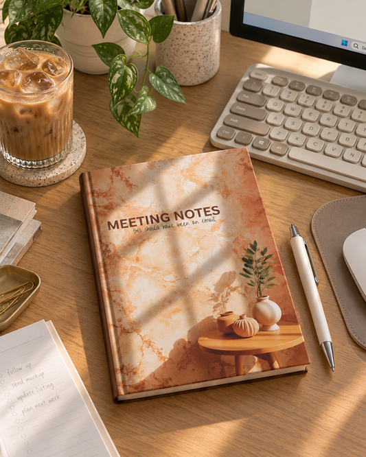 Meeting Notes | Hard Cover Lined Journal