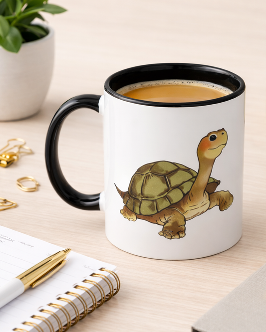 Cautious but Social Turtle Mug | Funny & Cute Coffee Cup for Shy Souls & Animal Lovers