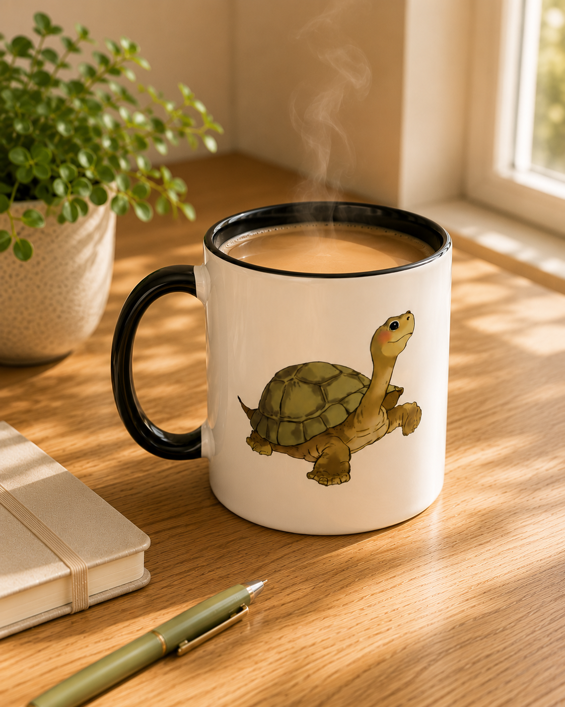 Cautious but Social Turtle Mug | Funny & Cute Coffee Cup for Shy Souls & Animal Lovers