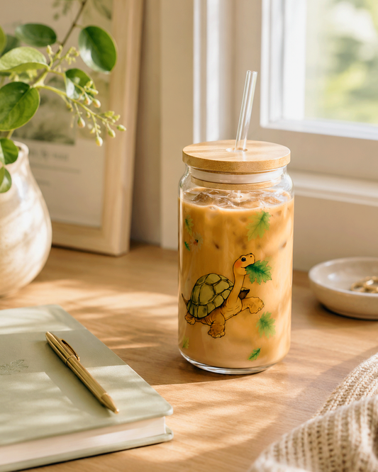 Slow & Steady Turtle  | 16oz Glass